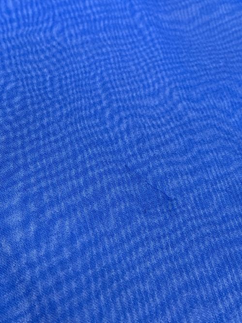 HYKE（ハイク）HYKE (ハイク) ギャザー オーバー シアーブラウス ブルー サイズ:2の古着・服飾アイテム