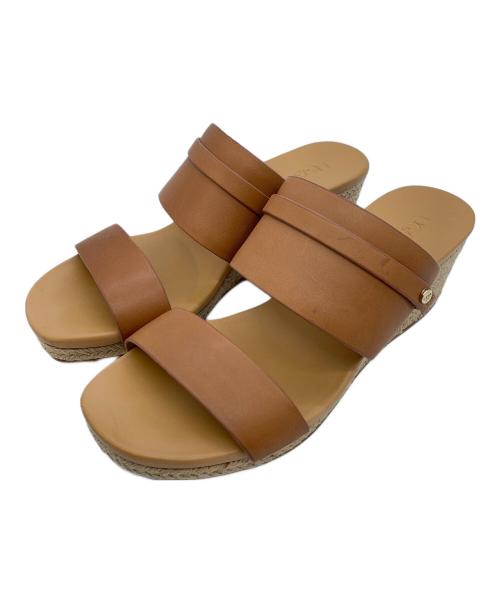 UGG（アグ）UGG (アグ) ウェッジソールサンダル ブラウン×ベージュ サイズ:24の古着・服飾アイテム