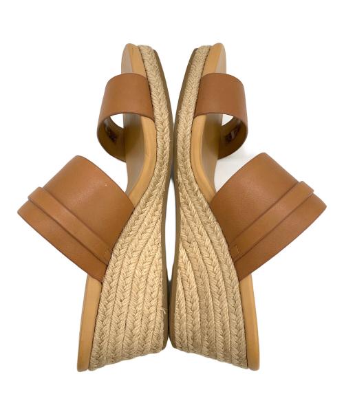 UGG（アグ）UGG (アグ) ウェッジソールサンダル ブラウン×ベージュ サイズ:24の古着・服飾アイテム