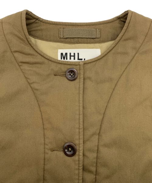 MHL（エムエイチエル）MHL (エムエイチエル) ノーカラージャケット オリーブ サイズ:1の古着・服飾アイテム