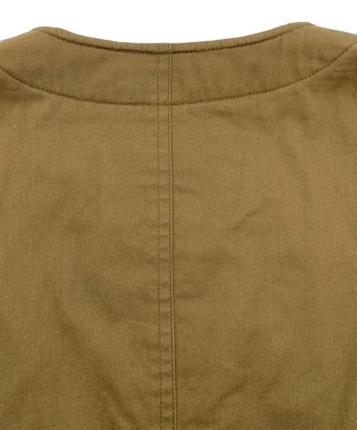 MHL（エムエイチエル）MHL (エムエイチエル) ノーカラージャケット オリーブ サイズ:1の古着・服飾アイテム