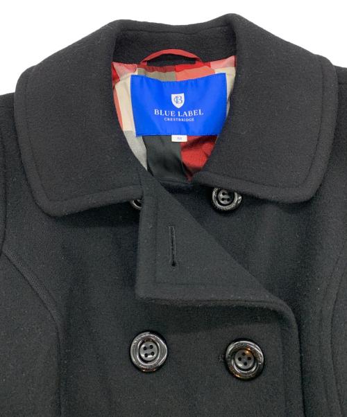 BLUE LABEL CRESTBRIDGE（ブルーレーベルクレストブリッジ）BLUE LABEL CRESTBRIDGE (ブルーレーベルクレストブリッジ) ウールコート ブラック ☆ サイズ:38の古着・服飾アイテム