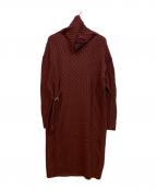 BLUE LABEL CRESTBRIDGEブルーレーベルクレストブリッジ）の古着「ニットワンピース」｜レッド ☆