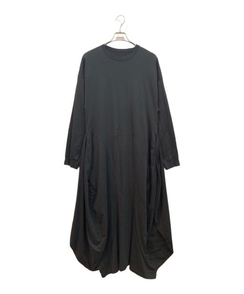 nagonstans（ナゴンスタンス）nagonstans (ナゴンスタンス) ロングスリーブワンピース ブラック サイズ:MEDIUMの古着・服飾アイテム