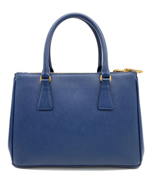 PRADA（プラダ）PRADA (プラダ) ガレリア サフィアーノレザー ミディアムバッグ ブルーの古着・服飾アイテム