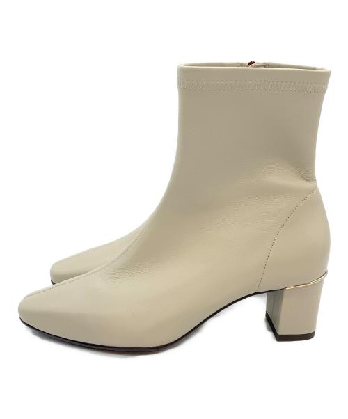 卑弥呼（ヒミコ）卑弥呼 (ヒミコ) シープレザーストレッチブーツ ベージュ サイズ:22.5の古着・服飾アイテム