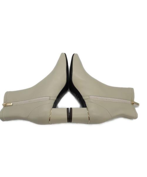 卑弥呼（ヒミコ）卑弥呼 (ヒミコ) シープレザーストレッチブーツ ベージュ サイズ:22.5の古着・服飾アイテム