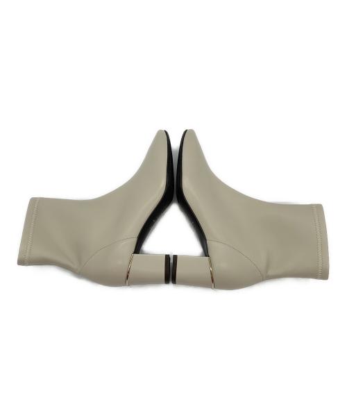 卑弥呼（ヒミコ）卑弥呼 (ヒミコ) シープレザーストレッチブーツ ベージュ サイズ:22.5の古着・服飾アイテム