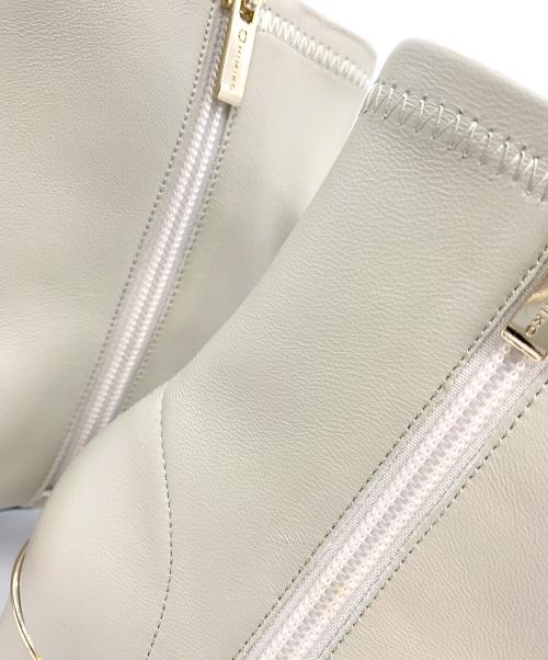 卑弥呼（ヒミコ）卑弥呼 (ヒミコ) シープレザーストレッチブーツ ベージュ サイズ:22.5の古着・服飾アイテム