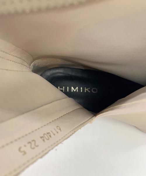 卑弥呼（ヒミコ）卑弥呼 (ヒミコ) シープレザーストレッチブーツ ベージュ サイズ:22.5の古着・服飾アイテム