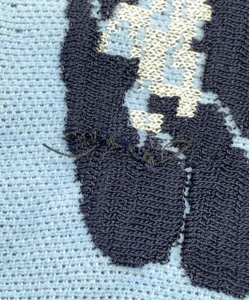 GRACE CONTINENTAL（（グレースコンチネンタル）GRACE CONTINENTAL (グレースコンチネンタル) フラワーニットジャガードトップ / フラワーニットジャガードスカート ブルー×ネイビー サイズ:36の古着・服飾アイテム