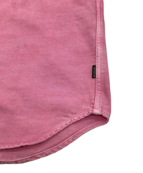 BALENCIAGA（バレンシアガ）BALENCIAGA (バレンシアガ) バックロゴデニムシャツ ピンク サイズ:34の古着・服飾アイテム