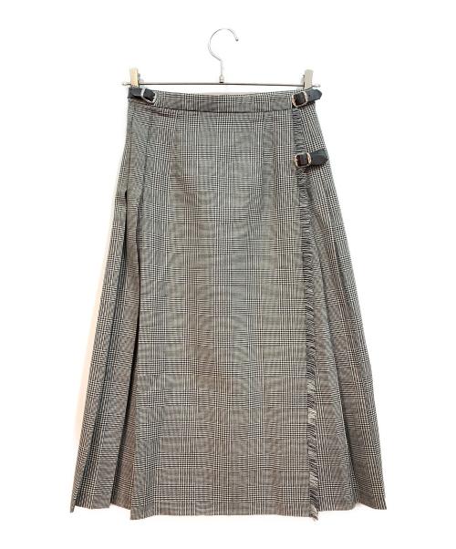 O'NEIL OF DUBLIN（オニールオブダブリン）O'NEIL OF DUBLIN (オニールオブダブリン) グレンチェックキルトスカート ブラック×ホワイト サイズ:US6の古着・服飾アイテム