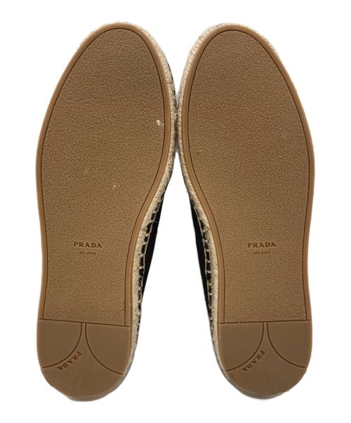 PRADA（プラダ）PRADA (プラダ) エスパドリーユ ブラック サイズ:35の古着・服飾アイテム