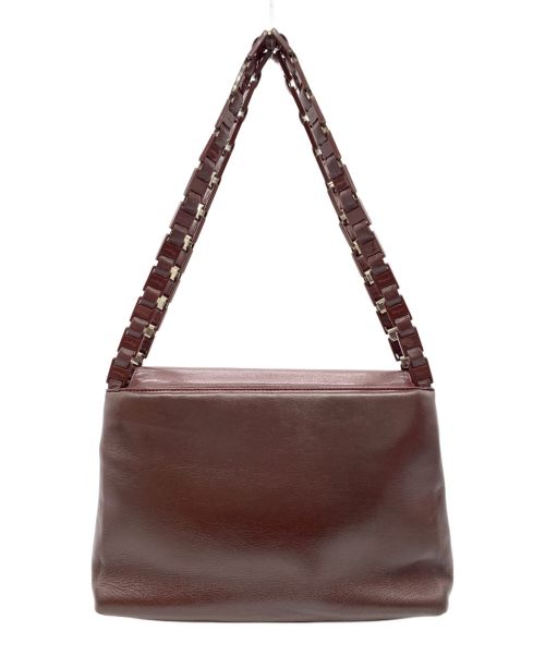 Salvatore Ferragamo（サルヴァトーレ フェラガモ）Salvatore Ferragamo (サルヴァトーレ フェラガモ) ヴァラチェーンショルダーバッグ ボルドーの古着・服飾アイテム