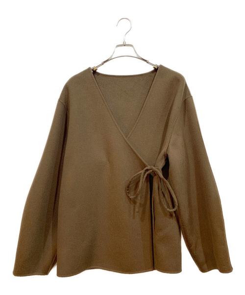 tageechita（タジチタ）tageechita (タジチタ) Wool Kimono-Style Short Coat ブラウン サイズ:Lの古着・服飾アイテム