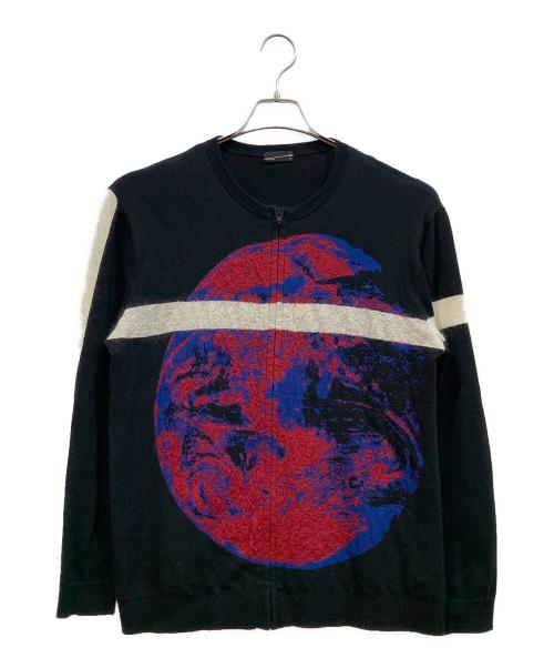 LAD MUSICIAN（ラッドミュージシャン）LAD MUSICIAN (ラッドミュージシャン) モヘア混ジップカーディガン ブラック サイズ:SIZE44の古着・服飾アイテム