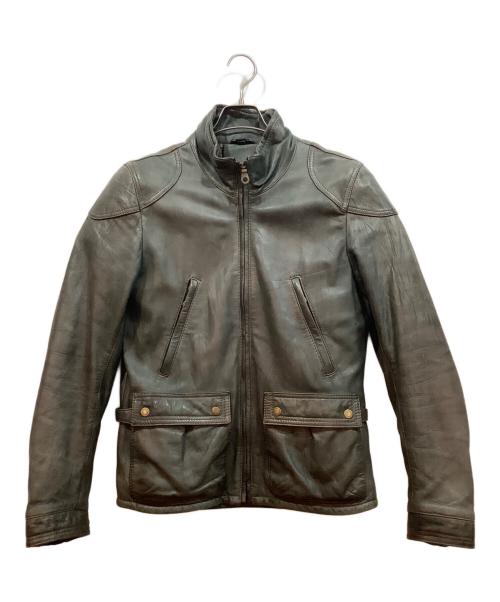 THE DECNER CLASSIC BRAND（デグナークラシックブランド）THE DECNER CLASSIC BRAND (デグナークラシックブランド) ラムレザージャケット グリーン サイズ:Lの古着・服飾アイテム