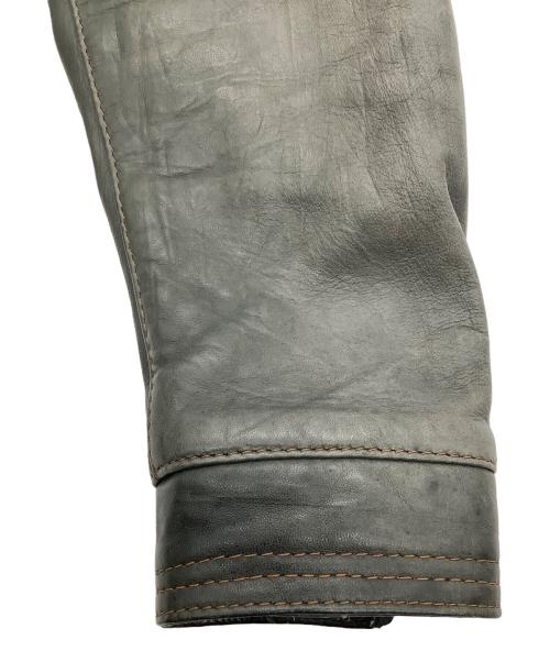 THE DECNER CLASSIC BRAND（デグナークラシックブランド）THE DECNER CLASSIC BRAND (デグナークラシックブランド) ラムレザージャケット グリーン サイズ:Lの古着・服飾アイテム