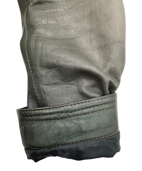 THE DECNER CLASSIC BRAND（デグナークラシックブランド）THE DECNER CLASSIC BRAND (デグナークラシックブランド) ラムレザージャケット グリーン サイズ:Lの古着・服飾アイテム