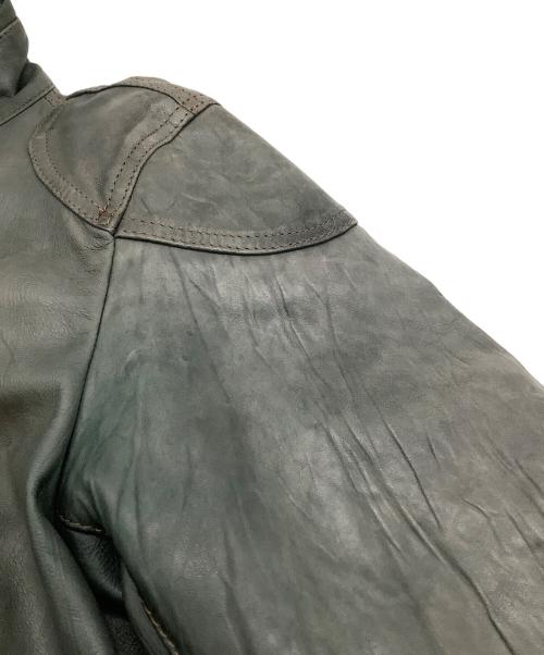 THE DECNER CLASSIC BRAND（デグナークラシックブランド）THE DECNER CLASSIC BRAND (デグナークラシックブランド) ラムレザージャケット グリーン サイズ:Lの古着・服飾アイテム