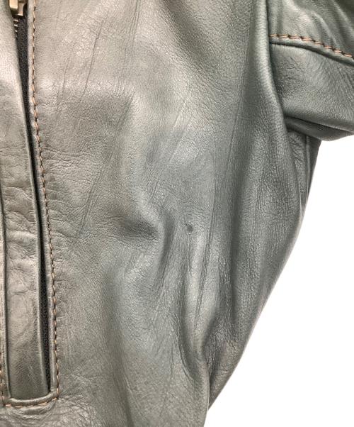 THE DECNER CLASSIC BRAND（デグナークラシックブランド）THE DECNER CLASSIC BRAND (デグナークラシックブランド) ラムレザージャケット グリーン サイズ:Lの古着・服飾アイテム