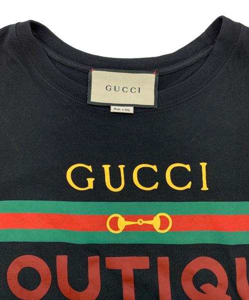 GUCCI（グッチ）GUCCI (グッチ) プリントTシャツ ブラック サイズ:XS（170/88A）の古着・服飾アイテム