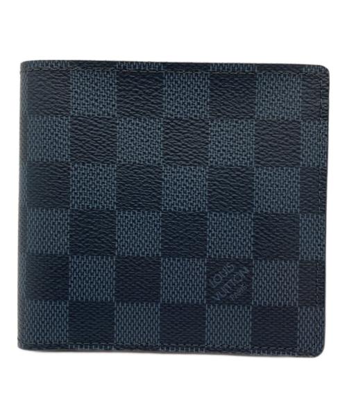 LOUIS VUITTON（ルイ ヴィトン）LOUIS VUITTON (ルイ ヴィトン) ポルトフォイユ・マルコ ブラック×ブルーの古着・服飾アイテム
