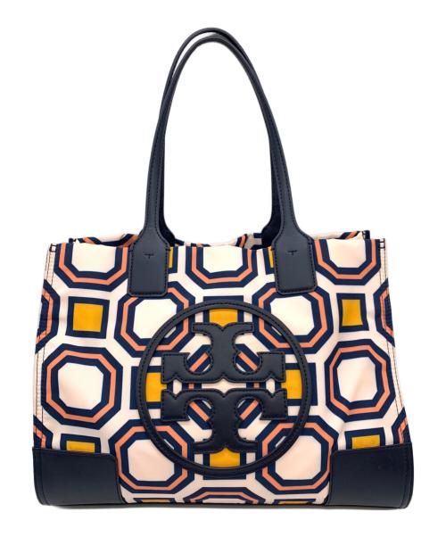 TORY BURCH（トリーバーチ）TORY BURCH (トリーバーチ) トートバッグ ネイビー×ベージュの古着・服飾アイテム