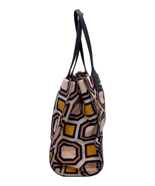 TORY BURCH（トリーバーチ）TORY BURCH (トリーバーチ) トートバッグ ネイビー×ベージュの古着・服飾アイテム