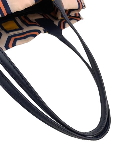 TORY BURCH（トリーバーチ）TORY BURCH (トリーバーチ) トートバッグ ネイビー×ベージュの古着・服飾アイテム