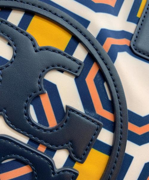 TORY BURCH（トリーバーチ）TORY BURCH (トリーバーチ) トートバッグ ネイビー×ベージュの古着・服飾アイテム