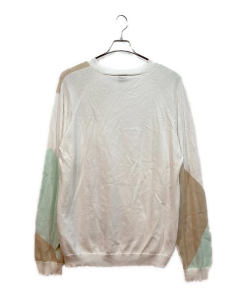 NIKE（ナイキ）NIKE (ナイキ) Vネックニット ベージュ×ホワイト サイズ:XXLの古着・服飾アイテム