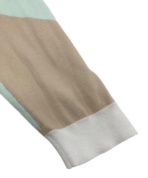 NIKE（ナイキ）NIKE (ナイキ) Vネックニット ベージュ×ホワイト サイズ:XXLの古着・服飾アイテム