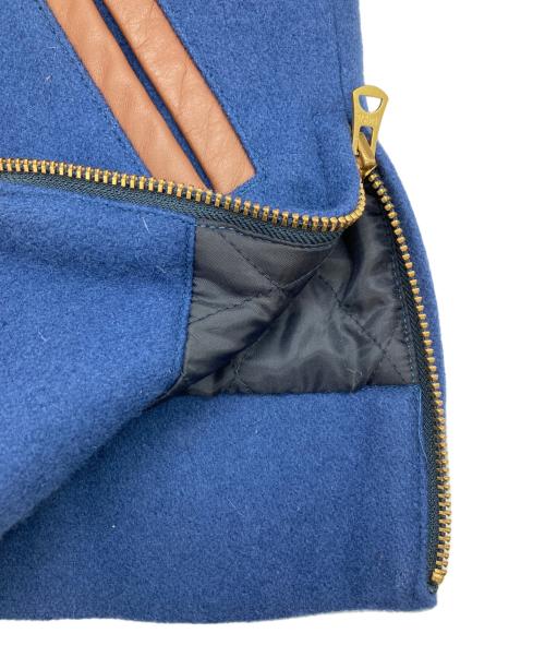 STANDARD（スタンダード）STANDARD (スタンダード) スタジャン ブルー×ブラウン サイズ:42の古着・服飾アイテム