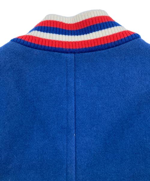 STANDARD（スタンダード）STANDARD (スタンダード) スタジャン ブルー×ブラウン サイズ:42の古着・服飾アイテム