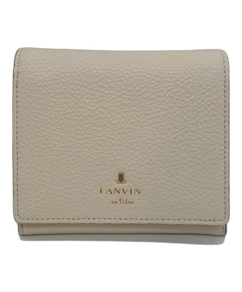 LANVIN（ランバン）LANVIN (ライバン) 2つ折り財布 ベージュの古着・服飾アイテム