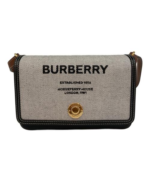 BURBERRY（バーバリー）BURBERRY (バーバリー) ショルダーバッグ ブラック×ホワイトの古着・服飾アイテム