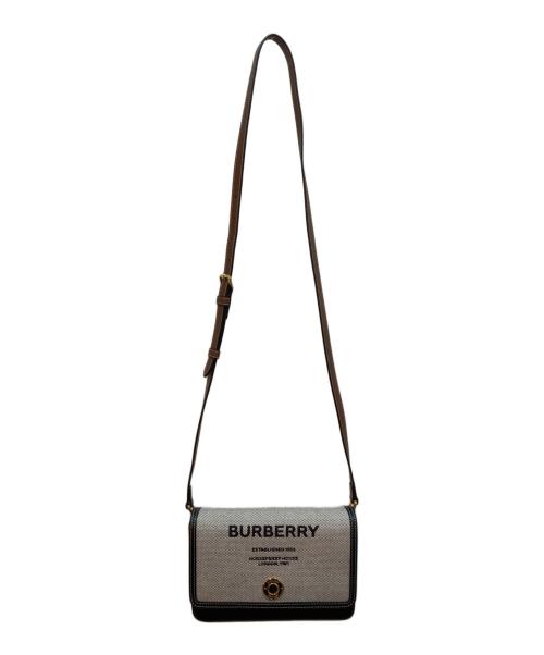 BURBERRY（バーバリー）BURBERRY (バーバリー) ショルダーバッグ ブラック×ホワイトの古着・服飾アイテム
