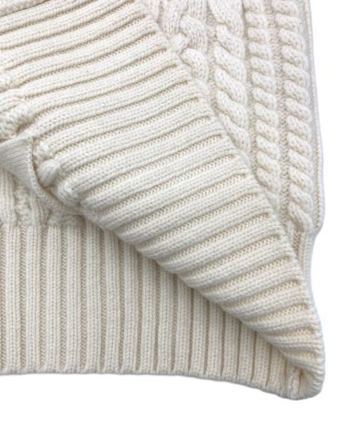 YORI（ヨリ）YORI (ヨリ) ウールケーブルカーディガン アイボリー サイズ:38の古着・服飾アイテム