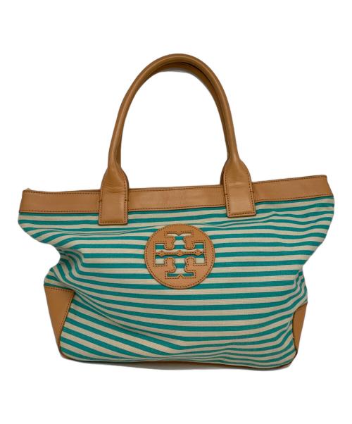 TORY BURCH（トリーバーチ）TORY BURCH (トリーバーチ) トートバッグ ブルー×ベージュの古着・服飾アイテム