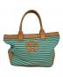 TORY BURCH（トリーバーチ）の古着「トートバッグ」｜ブルー×ベージュ