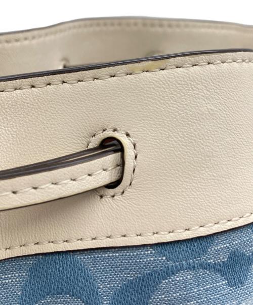 COACH（コーチ）COACH (コーチ) 2WAYバッグ ブルー×ベージュの古着・服飾アイテム