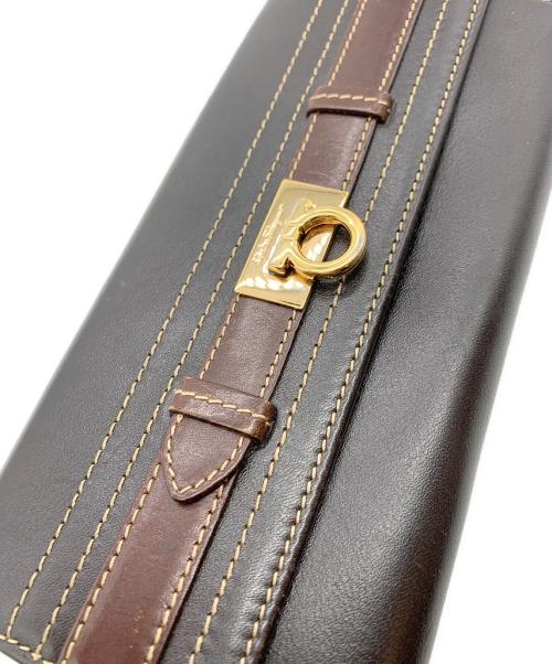 Salvatore Ferragamo（サルヴァトーレ フェラガモ）Salvatore Ferragamo (サルヴァトーレ フェラガモ) 長財布 ダークブラウンの古着・服飾アイテム