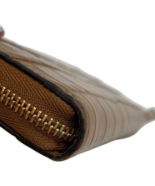 FURLA（フルラ）FURLA (フルラ) クロコ型押し長財布 ブラウンの古着・服飾アイテム