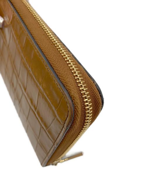 FURLA（フルラ）FURLA (フルラ) クロコ型押し長財布 ブラウンの古着・服飾アイテム