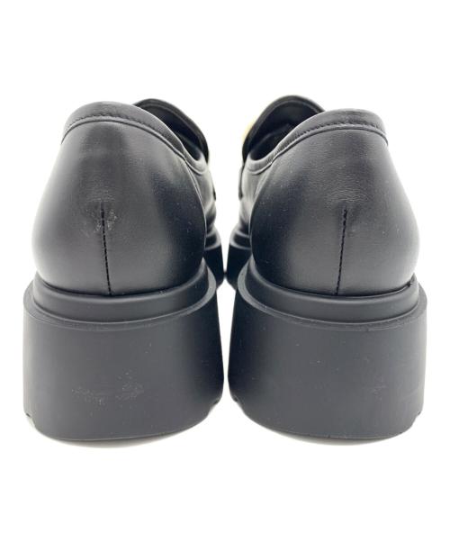 DIANA（ダイアナ）DIANA (ダイアナ) 厚底ローファー ブラック×ホワイト サイズ:24 1/2の古着・服飾アイテム