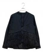 TOGA PULLAトーガ プルラ）の古着「stretch broad blouse / ストレッチブロードブラウス」｜ブラック