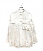 ENFOLDエンフォルド）の古着「ビッグボタンシャツ」｜ホワイト