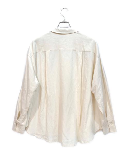 anuans（アニュアンス）anuans (アニュアンス) リネン混オーバーサイズシャツ ベージュ サイズ:Fの古着・服飾アイテム
